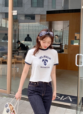 Orimi ハートプリント リンガーTシャツ 1645398_22442709_k3.jpg