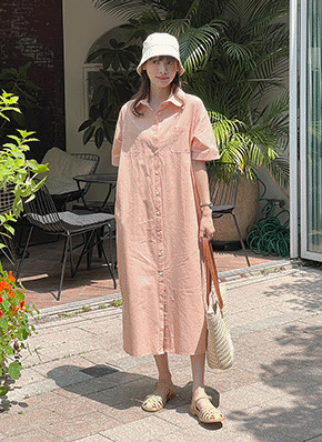ポケットロングシャツワンピース | レディースファッション通販 - DHOLIC