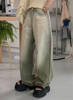 ウォッシュハーフデニムパンツ | レディースファッション通販