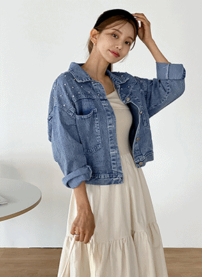 トゥービーシック TO BE CHIC デニムジャケット L】ストレッチデニム ジャケット(ジャケット)｜TO BE CHIC