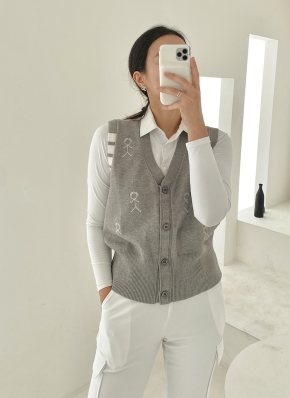 ピン】【PING APPAREL】迷彩ジャガードクルーネックニットベストプルオーバー ＜NATIVE＞ (MENS)
