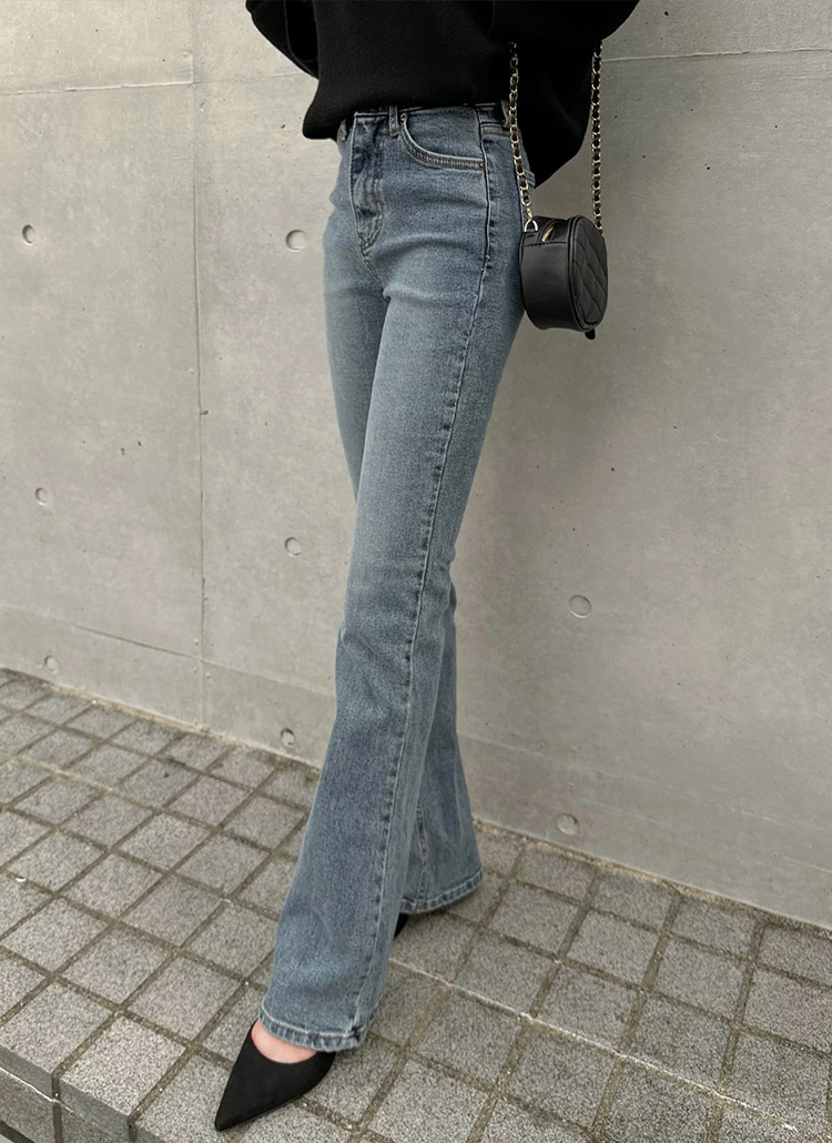 ウォッシュ フレアデニムパンツ r-3238 washable flare denim pants / ウォッシャブルフレアデニム