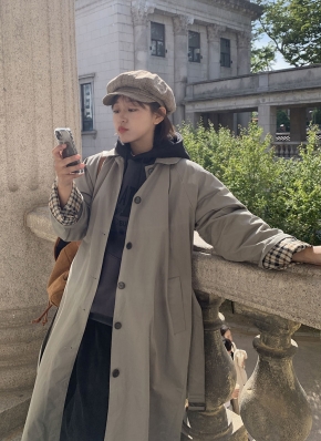 現行✨バーバリーエスタブリッシュ トレンチコート 裏地総柄ノバチェック ベルト無 BURBERRY バーバリー 金タグ 着脱ライナー付き 裏地ノバチェック