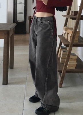 ウォシングワイドデニムパンツ | レディースファッション通販 - DHOLIC