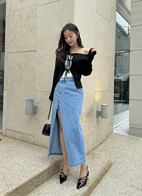 ◆関税込◆＊sacai＊デニム レイヤード サイドスリット スカート ◇関税込◇＊sacai＊デニム レイヤード サイドスリット スカート