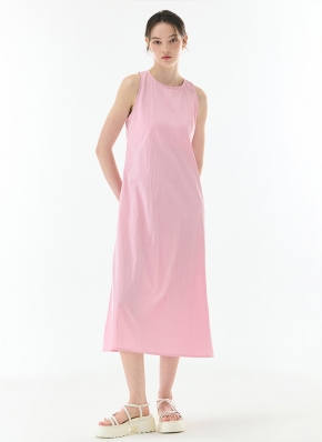 ナイロンノースリーブワンピース(ピンク) | レディースファッション