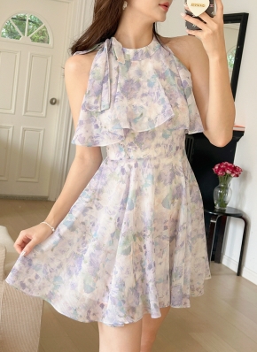 MARS マーズ ビッグリボンピンクローズミニワンピ 花柄 バラ柄 薔薇 MARS マーズ ビッグリボンピンクローズミニワンピ 花柄 バラ柄