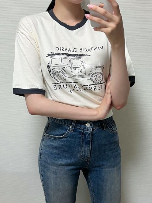 [DEWL] ビンテージ コラージュ プリンティング 半袖 Tシャツ 1843113_24320704_1405569450_k3.jpg