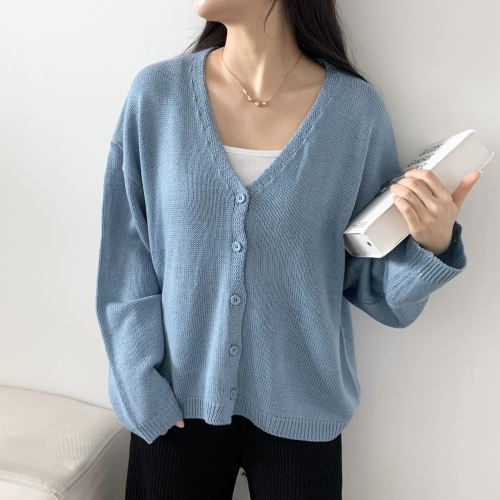 YONFA クーコーVネックルーズカーディガン　milk YONFA ☆ ヨンファ クーコーVネックルーズカーディガン YONFA クーコー