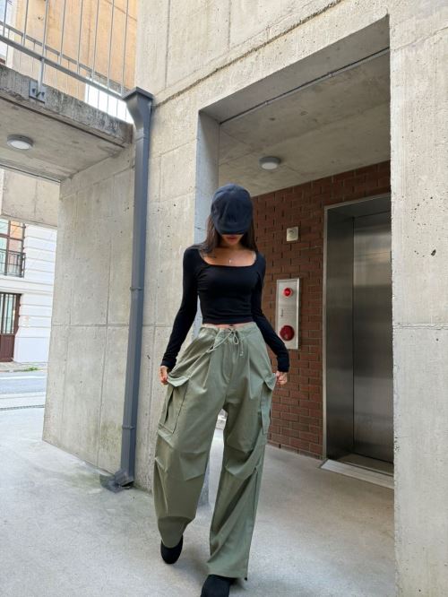 lig.カーゴワイドパンツ2色セット セール】※4size／6color 】2WAYドロストルーズカーゴワイド
