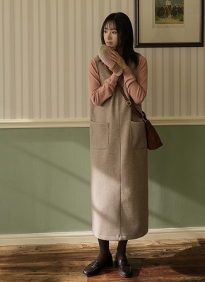 ★美品★ウールVネック ノースリーブ ワンピース 1871014_24642019_k3.jpg