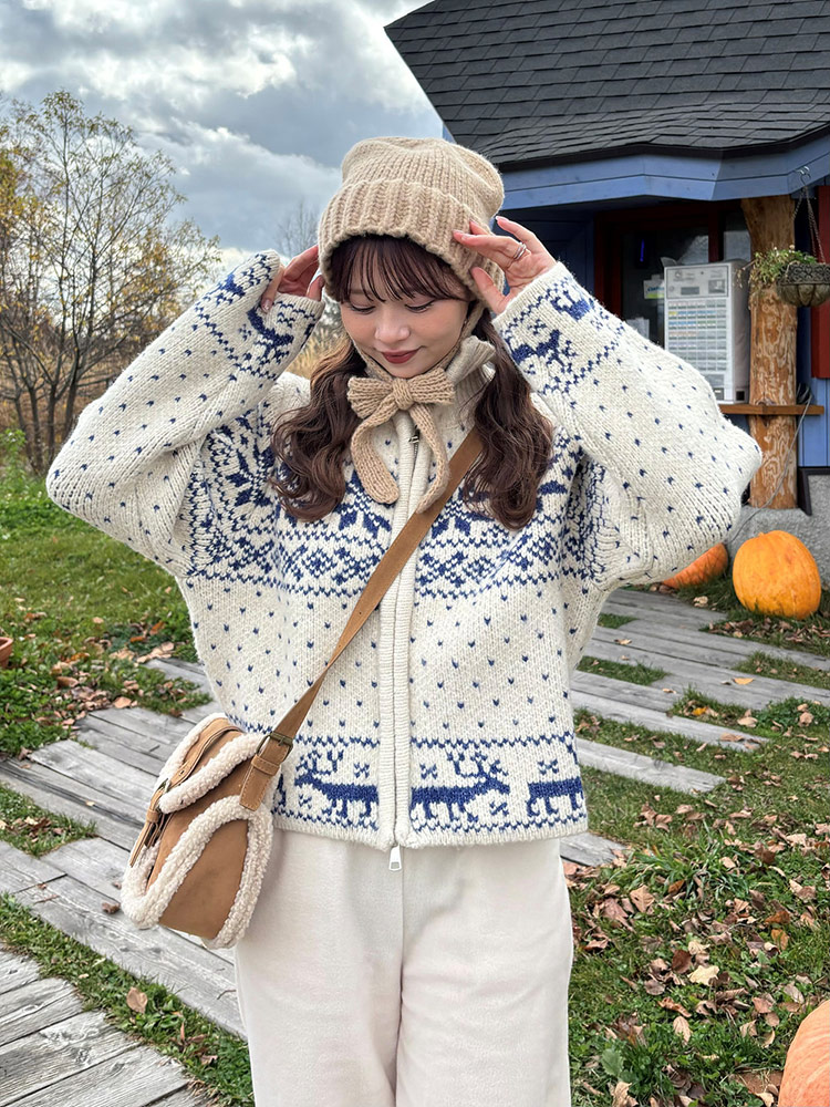 2WAYノルディックジップカーディガン | レディースファッション通販