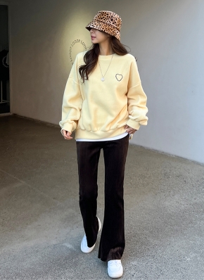 裏起毛イージーコーデュロイフレアパンツ | レディースファッション