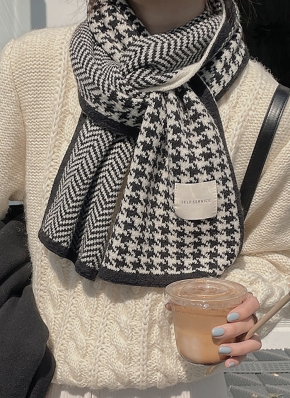 ハウンドトゥースマフラー | レディースファッション通販 - DHOLIC