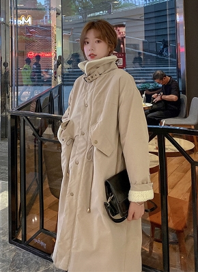 2WAYボア裏地ベルトドロストロングコート | レディースファッション