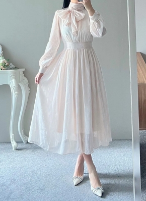 ★ChicLine★ スカーフ付きシースルーシフォンフレアワンピース 1840324_24294853_k4.jpg?f=webp
