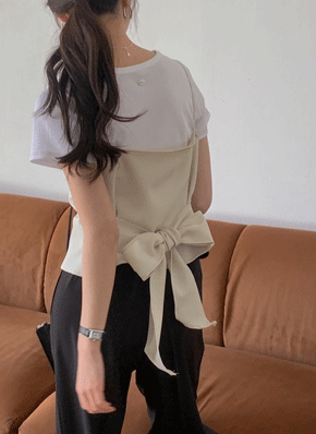 ダーツボタンバックリボンビスチェ | レディースファッション通販 - DHOLIC