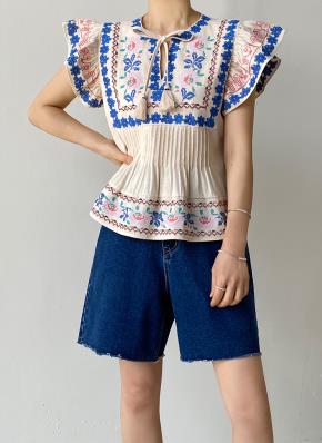 タッセル刺繍エスニックブラウス | レディースファッション通販 - DHOLIC
