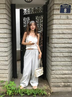 ワイドゴムストライプパンツ | レディースファッション通販 - DHOLIC