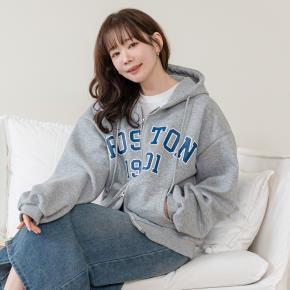 未使用　フォクシー HoodieFanニットパーカー ダブルジップ アイスブルー ダブルジップフード長袖ルーズボクシーロゴジップパーカー
